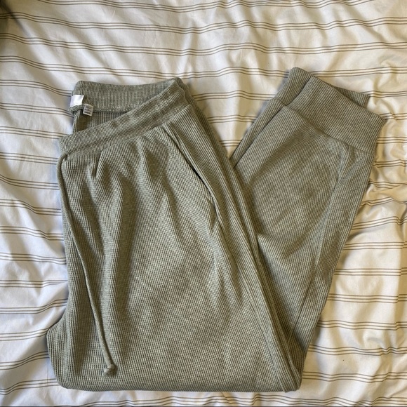 Gray waffle sweatpants joggers - Picture 1 of 1
